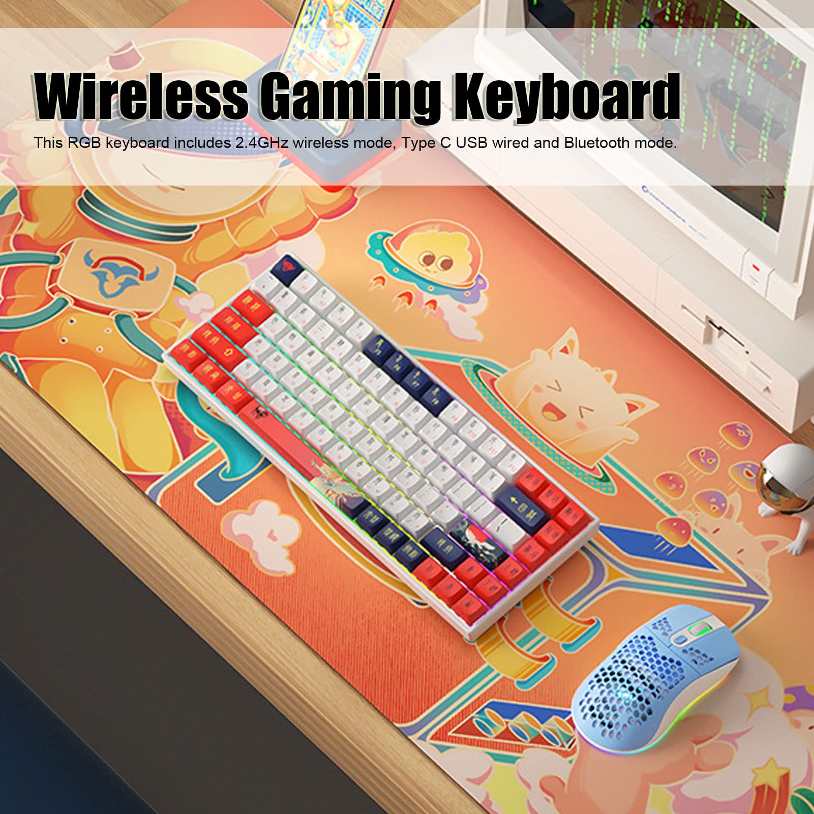 Amazon.co.jp: 84 キー メカニカル キーボード、デスクトップ